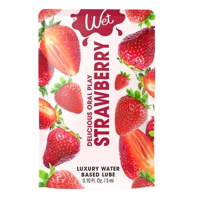 Съедобный лубрикант со вкусом клубники Wet Strawberry, 118 мл