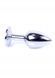 Анальная пробка с камнем Plug-Jewellery Silver PLUG- Pink размер S