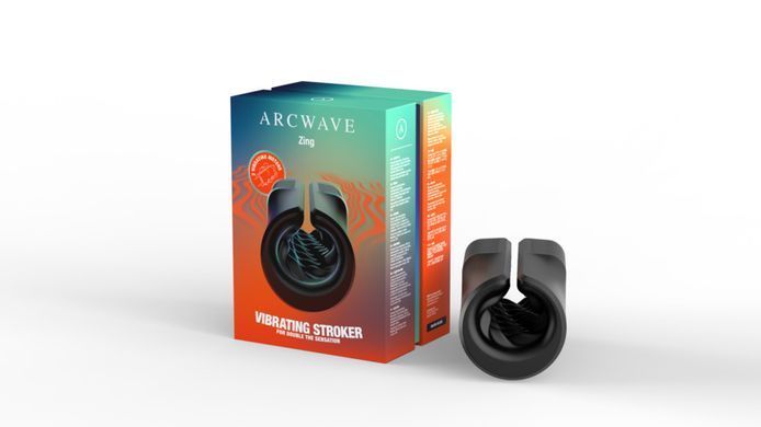 Вибрирующий мастурбатор Arcwave Zing Black, открытый, черный