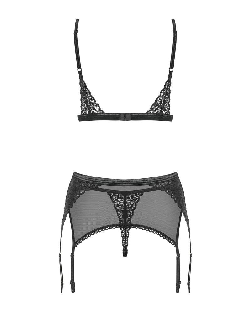 Комплект Obsessive Shibu 3-pcs set black L/XL