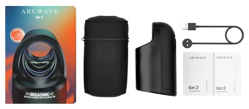 Мастурбатор з пульсацією Arcwave Ion 2 у комплекті з чохлом, чорний