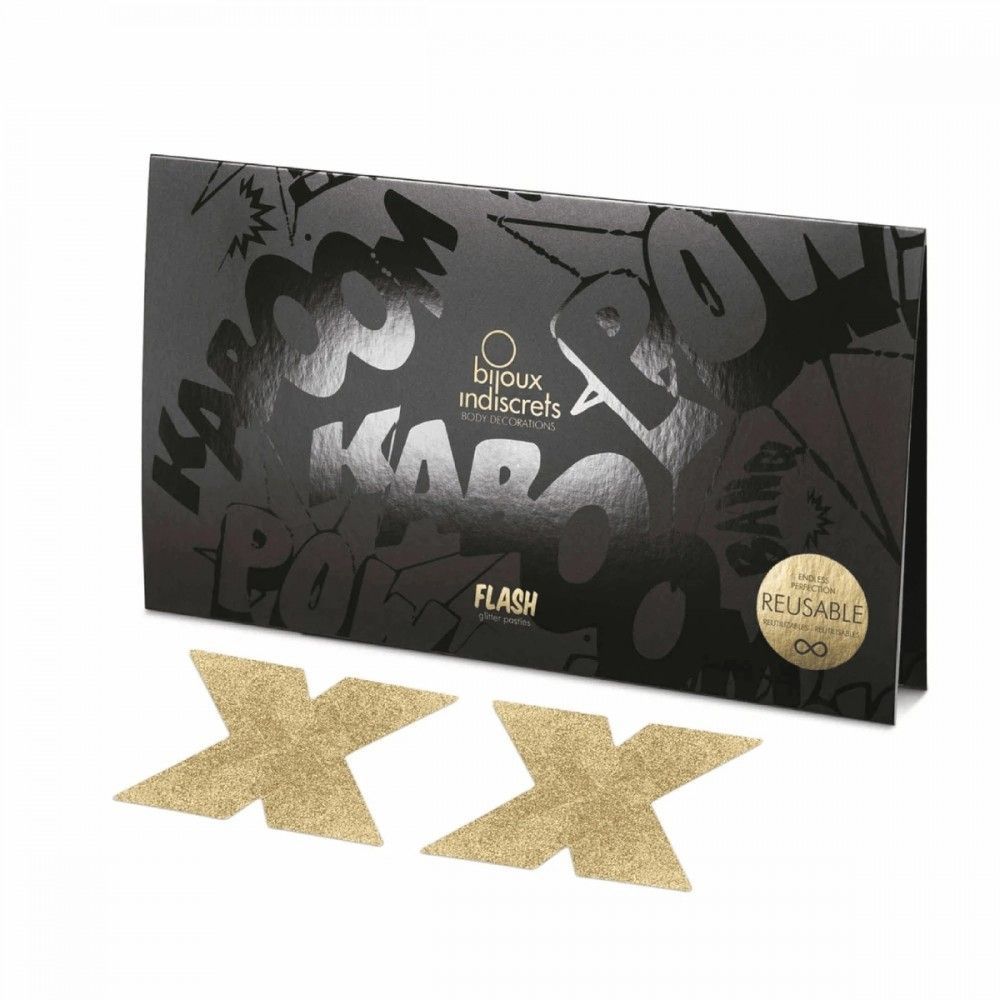 Пестисы в виде крестов Bijoux Indiscrets, золотистые