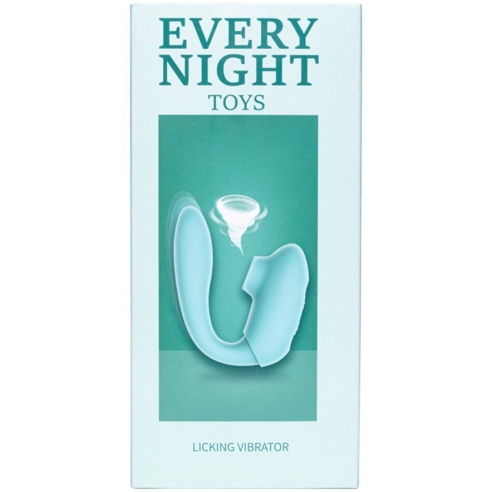 Вібратор подвійної стимуляції Every Night Toys вакуум з ефектом посмоктування та стимуляція точки G
