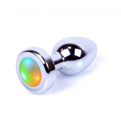 Анальная пробка со светодиодом Plug-Jewellery PLUG - Disco Flashlight размер S