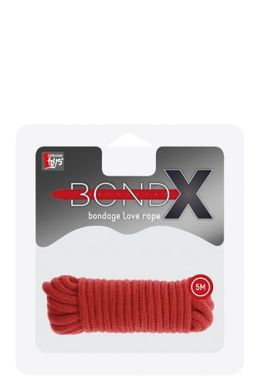 Мотузка для бондажа BONDX LOVE ROPE-5M, RED, Червоний