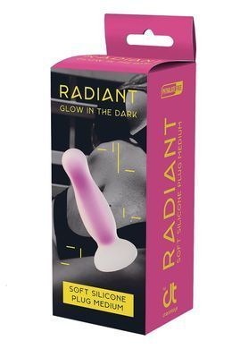Анальна пробка люмінесцентна Dream Toys RADIANT Glow In The Dark синя, М