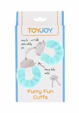 Наручники с голубим мехом Toy Joy