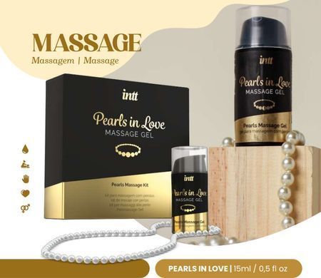 Набір для інтимного масажу Intt Pearls in Love, 15 мл, з гелем та перловим намистом