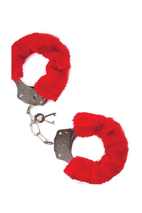 Наручники&nbsp;с&nbsp;мехом&nbsp;MAI&nbsp;No.38&nbsp;METAL&nbsp;FURRY&nbsp;HANDCUFFS&nbsp;RED
