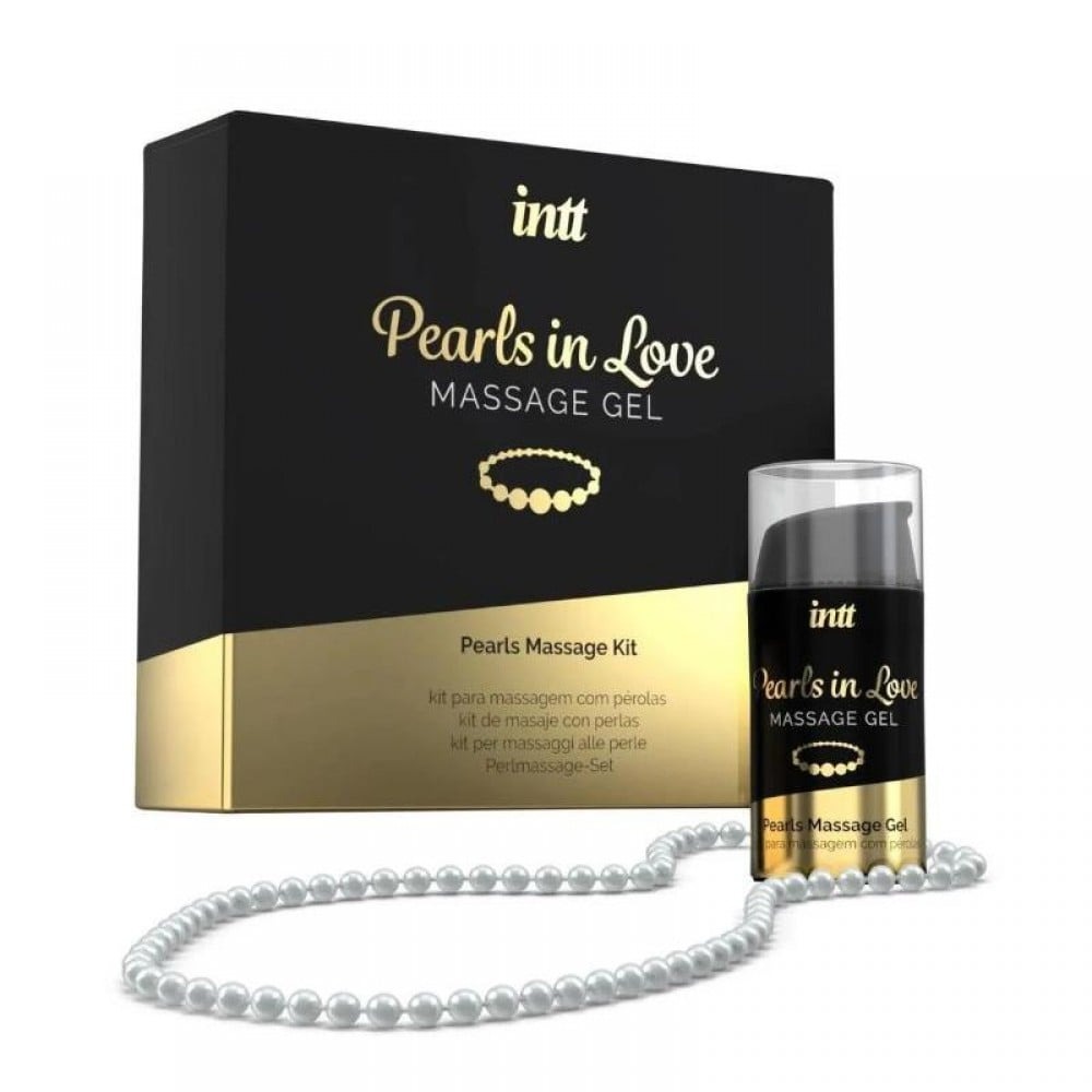 Набір для інтимного масажу Intt Pearls in Love, 15 мл, з гелем та перловим намистом