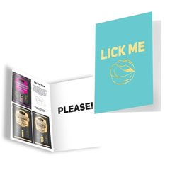Подарочная открытка с набором Сашетов и Конверт Kama Sutra Lick Me Please