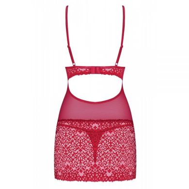 Сексуальное платье Obsessive Lividia chemise & thong red L/XL