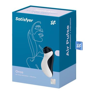 Вакуумний кліторальний стимулятор + вібрація SATISFYER ORCA WHITE