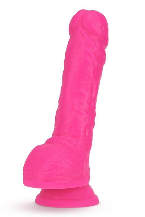 Фалоімітатор з подвійною щільністю Blush NEO 9 INCH DUAL DENSITY DILDO NEON PINK