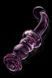Изогнутый стеклянный розовый фаллоимитатор для точки G Dream Toys Glaze Glass с бутоном