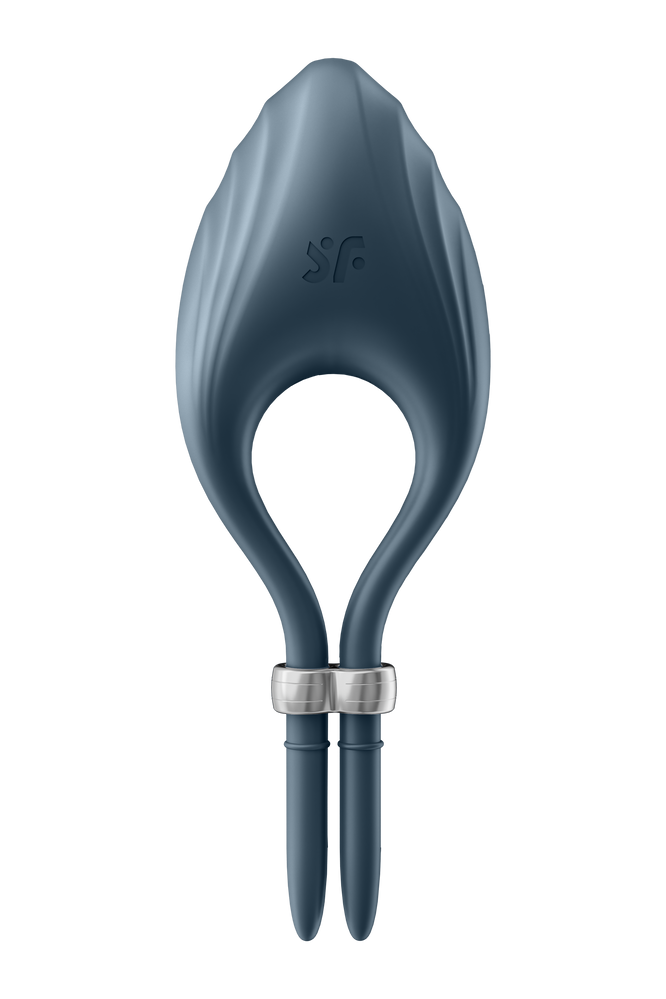 Регулируемое эрекционное кольцо с вибрацией SATISFYER DUELIST DARK синий