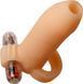 Насадка для пенісу Pipedream Real Feel Penis Enhancer з віброкулею, бежева