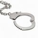 Наручники металеві DS Fetish з подовженим ланцюгом на карабінах, срібні