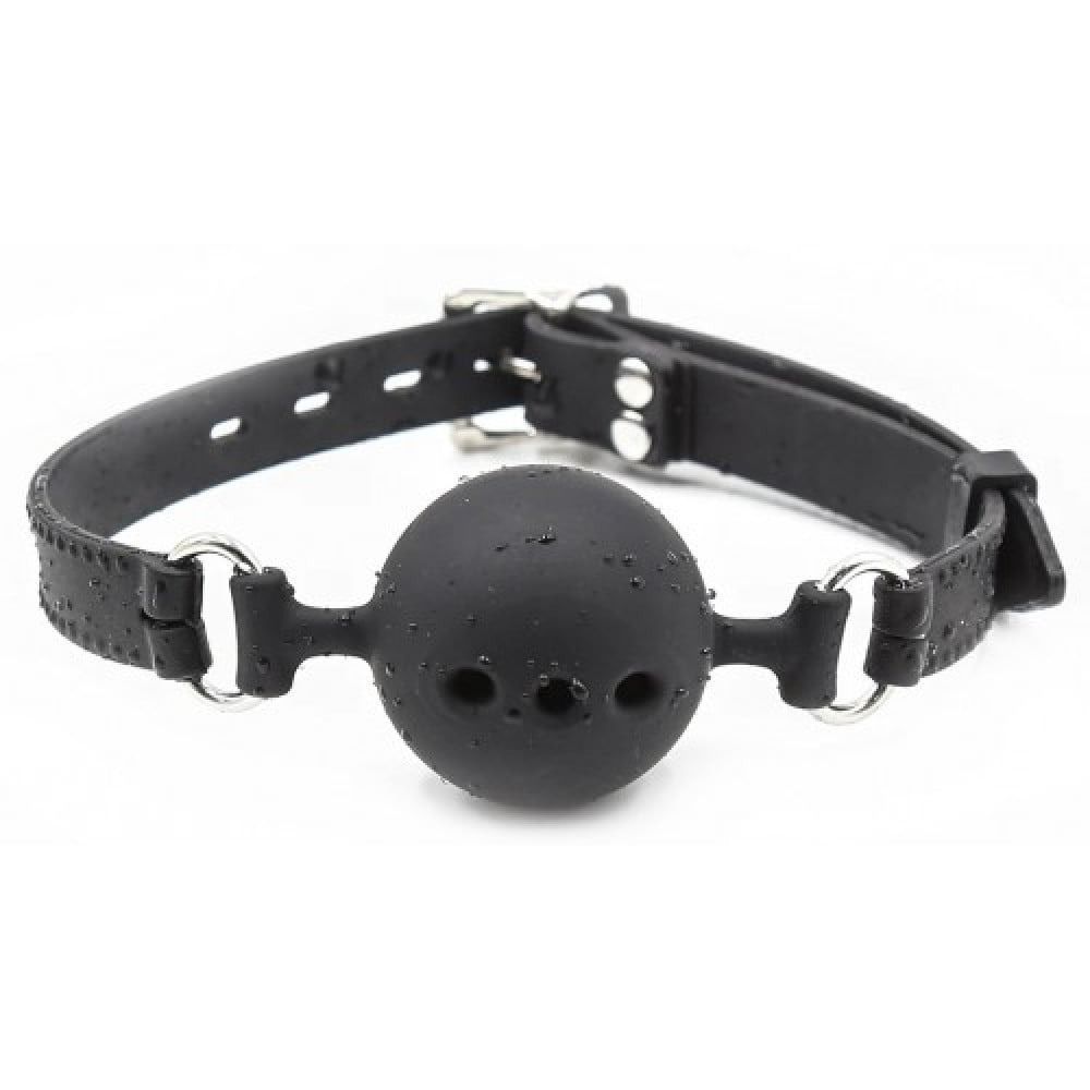 Кляп DS Fetish Mouth силіконовий, чорний, L