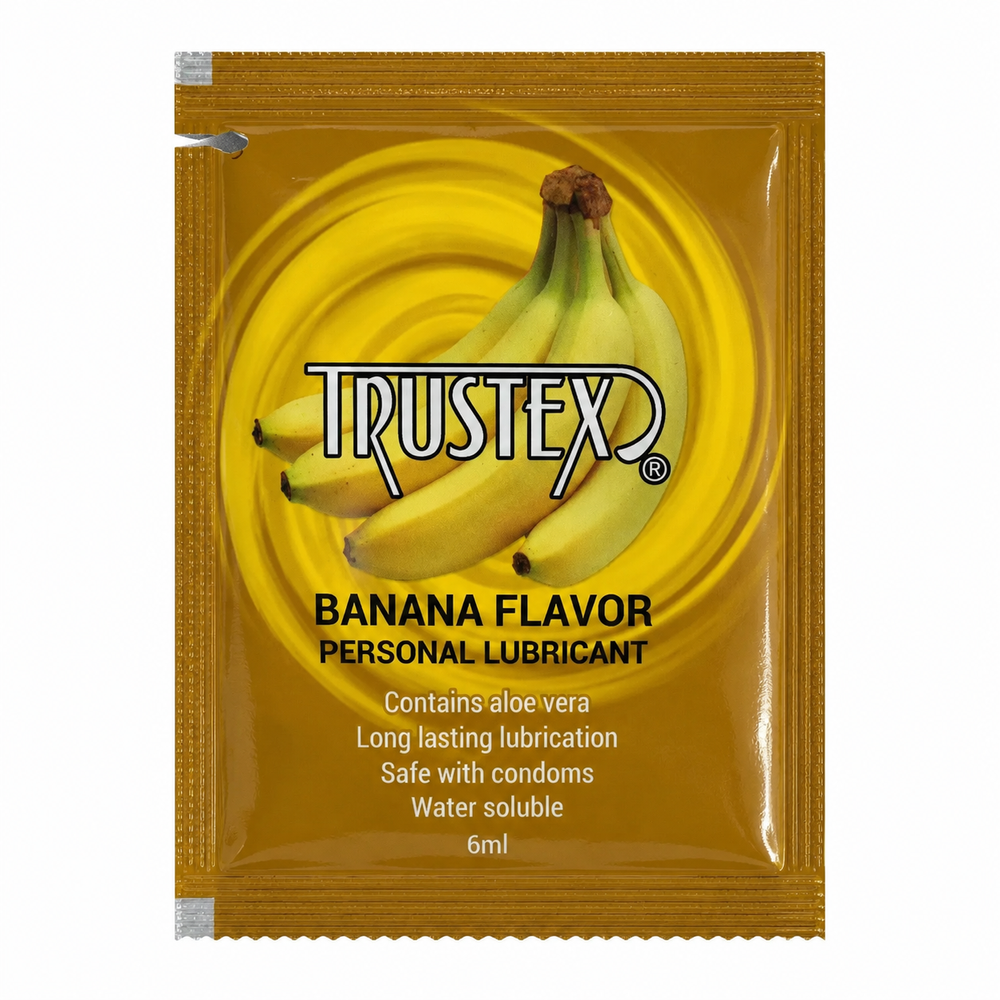 Саше/Лубрикант на водній основі Trustex Banana зі смаком банана, 6 мл
