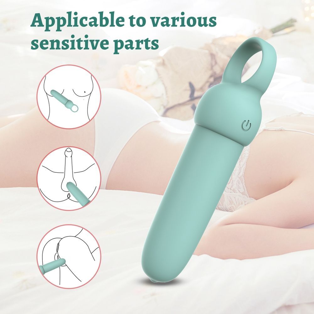 Мини-вибратор Every Night Toys Elliot светло-бирюзовый, 10 режимов вибрации