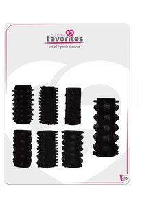 Насадки на пенис DreamToys All Time Favorites, набор, черного цвета
