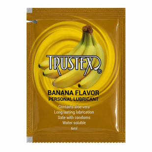 Саше/Лубрикант на водной основе Trustex Banana со вкусом банана, 6 мл
