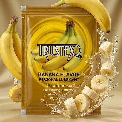 Саше/Лубрикант на водній основі Trustex Banana зі смаком банана, 6 мл