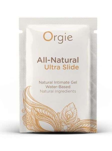 САШЕТ/Лубрикант на водній основі ультраковзний ALL-NATURAL Ultra slide, 2 мл Orgie