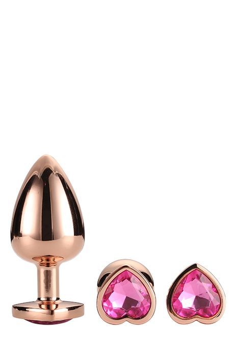 Dt21792 набір анальних пробок GLEAMING LOVE ROSE GOLD PLUG SET