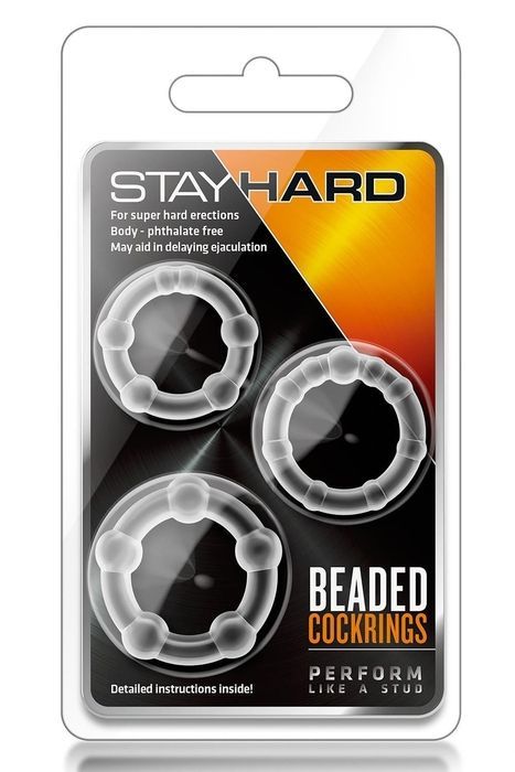 Набор эрекционных колец Stay Hard Blush, прозрачный