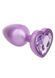 Анальная пробка CalExotics Diamond Heart Plug Small, фіолетова, 5,7 &times; 3,2 см