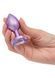 Анальная пробка CalExotics Diamond Heart Plug Small, фіолетова, 5,7 &times; 3,2 см