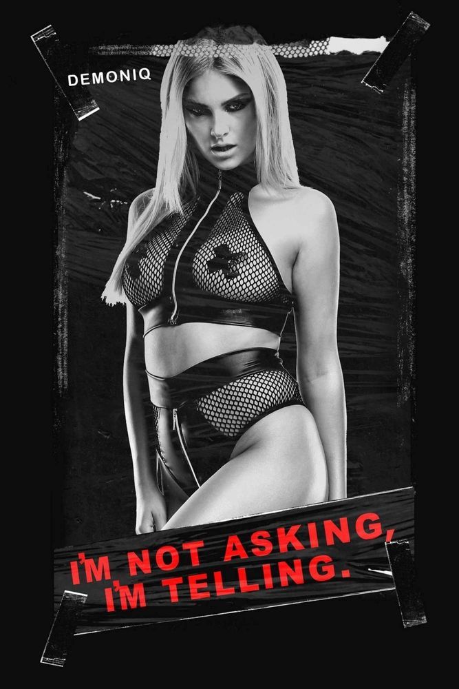 Чоловіча футболка з принтом I'm Not Аsking Demoniq TSHRB008 чорна, M