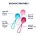 Набір одинарних вагінальних кульок Satisfyer Strengthening Balls різнокольорові