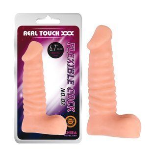 Фаллоимитатор&nbsp;с&nbsp;хребтом Chisa Real Touch XXX Flexible&nbsp;Cock&nbsp;No.02, бежевый
