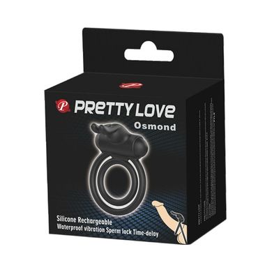 Кольцо эрекционное с вибрацией Pretty Love Osmond, двойное