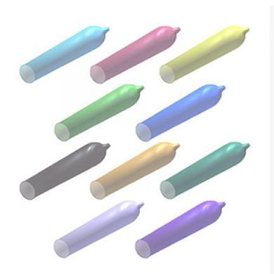 Набор латексных презервативов One Color Sensation с силиконовой смазкой жёлтого цвета (цена за 5 шт)