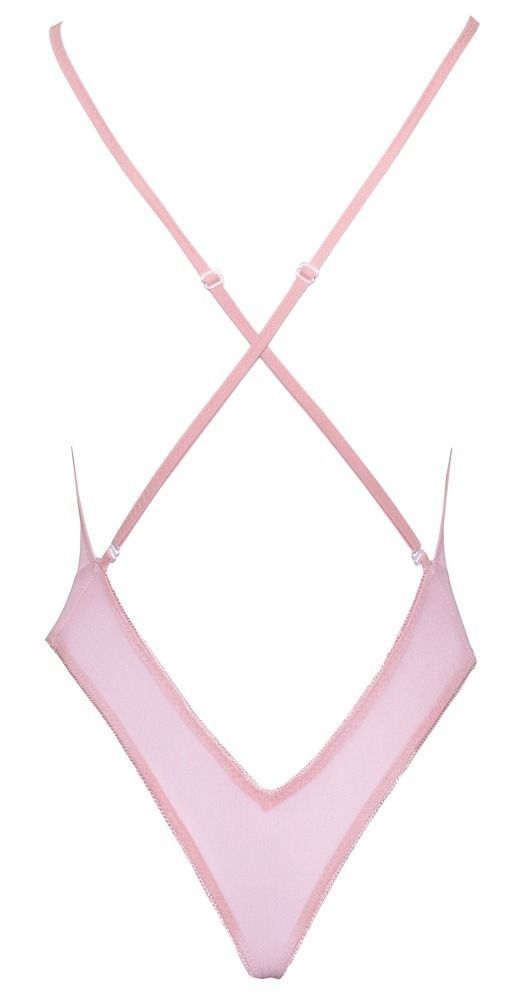 Нежное розовое боди с глубоким вырезом Kissable S/M