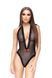 Боді із відкритою спиною Rene Rofe Open Back Lace & Net Teddy чорне, S/М