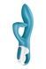 Вибратор кролик Satisfyer Embrace Me с тройным отростком для стимуляции клитора, голубой