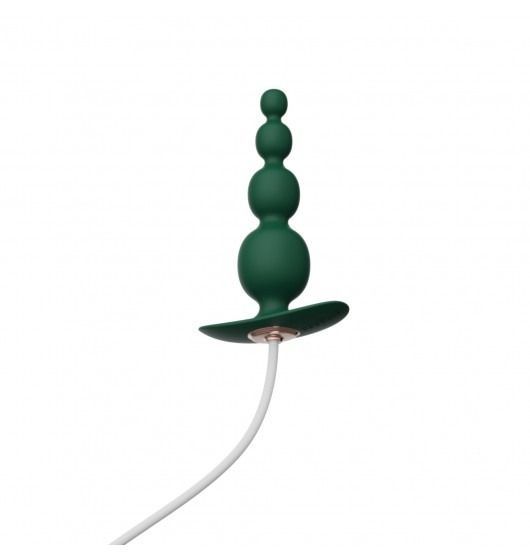 Анальний плаг з вібрацією Qingnan No.8 Mini Vibrating Anal Beads Green