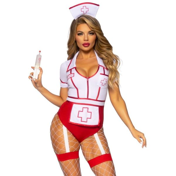 Сексуальный костюм медсестры Leg Avenue, S, 2 предмета