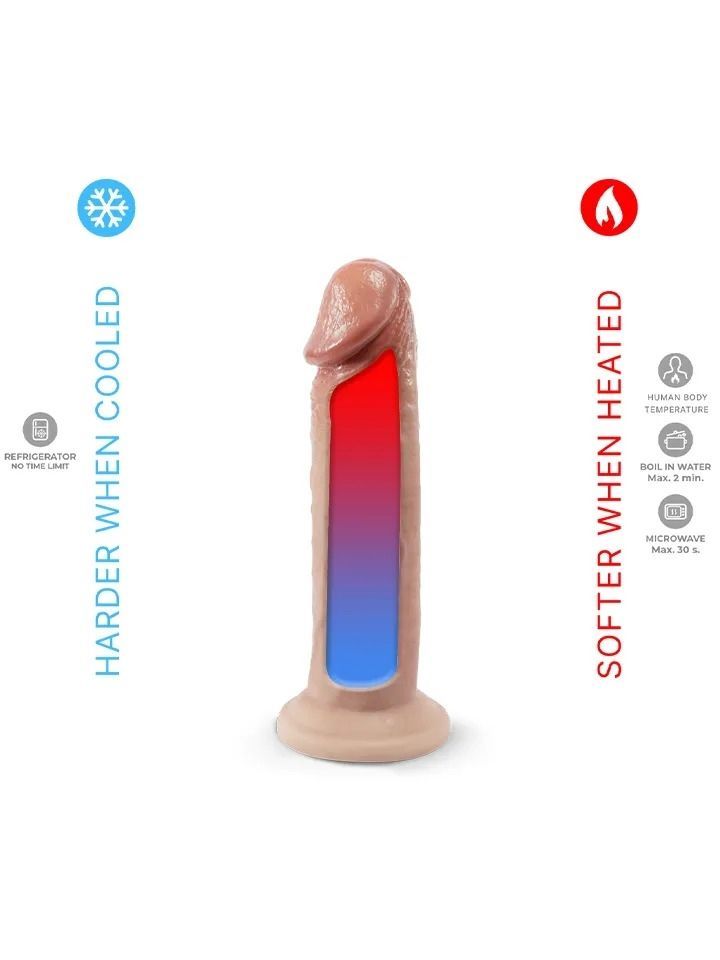 Фаллоимитатор термореактивный реалистичный Silexd Premium Real Skin Model 2 (6") на присоске,бежевый