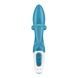 Вибратор кролик Satisfyer Embrace Me с тройным отростком для стимуляции клитора, голубой