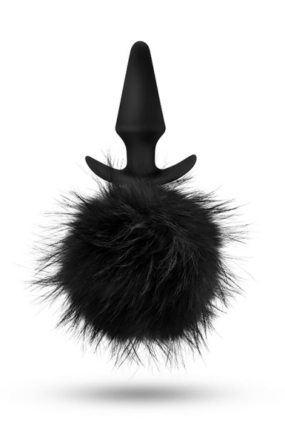 Анальна пробка з помпоном POM PLUGS BLACK