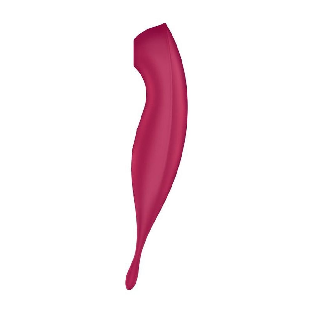 Вібратор із хвильовою стимуляцією Satisfyer Twirling Pro+ з додатком, червоний