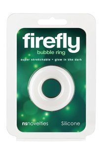 Эрекционное кольцо для пениса NS Novelties Firefly светящееся в темноте, белое