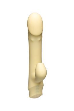 Вибратор кролик Every Night Toys с ротацией, фрикциями и вакуумной стимуляцией, желтый