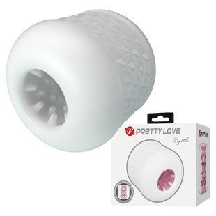 Мини-мастурбатор нереалистичный Pretty Love Crystle, белый